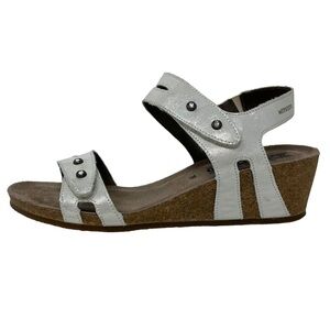 Mephisto Minoa Silver Wedge Sandal EU39